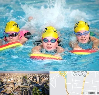 آموزش شنا کودکان در استاد معین 