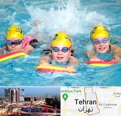 آموزش شنا کودکان در صادقیه 