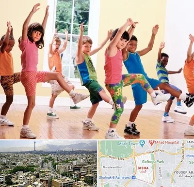 کلاس ایروبیک کودکان در گیشا 