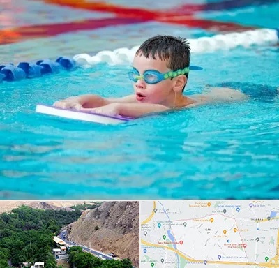 کلاس شنا برای کودکان در کن 