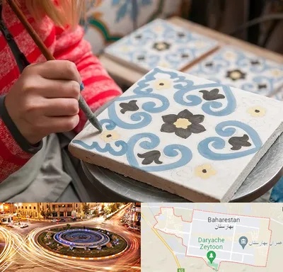 کلاس آموزش نقاشی روی سرامیک در بهارستان