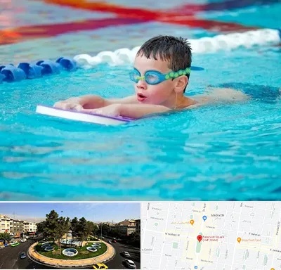 کلاس شنا برای کودکان در هفت حوض 
